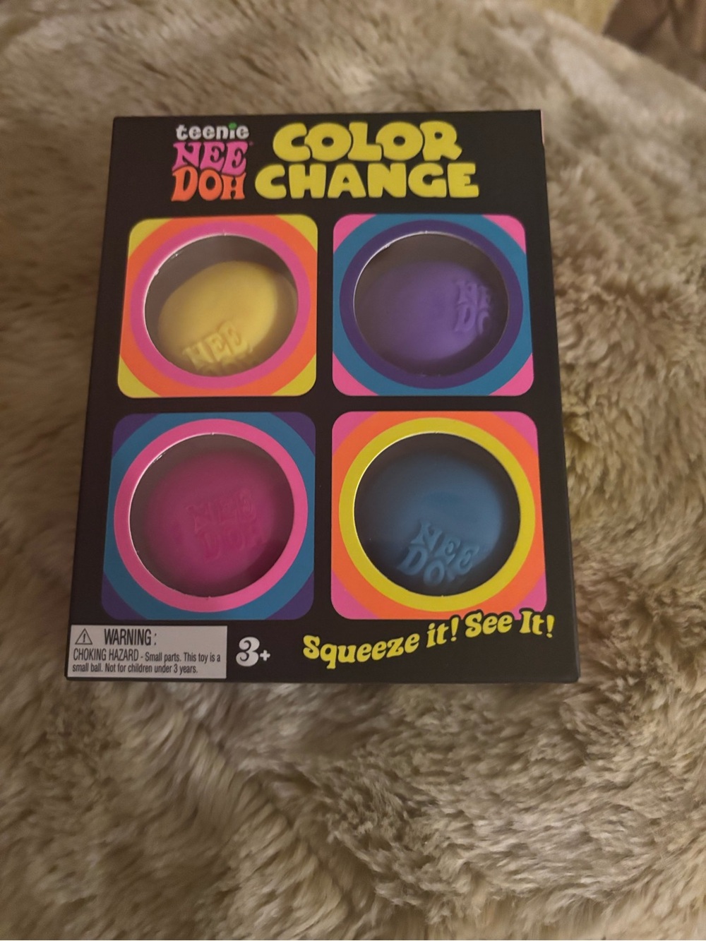 Color Change Kids Stress Toys - Yellow, Purple, Pink, Blue